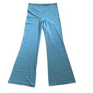Athleta Elation Flare Pant Yoga Pilates Minimalist Grey Blue Green Size L Yoga
